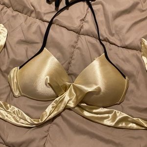 Gold women’s bathing suit top